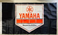 YAMAHA VINTAGE SNOWMOBILE 3x5ft FLAG BANNER DRAPEAU MAN CAVE GARAGE picture