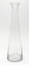 Tall Clear Colored Glass Round Vase H 11.75 inches Vintage Style Bottle picture