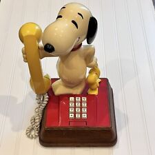 Vintage Peanuts The Snoopy & Woodstock Touch Dial Phone 1970s Head Turns picture