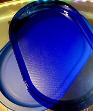 TUPPERWARE NEW VINTAGE LG OVAL SERVE TRAY WITH MATCHING SEAL picture