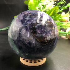 1155g Natural Fluorite Quartz Sphere Crystal Energy Ball Reiki Healing Gem picture