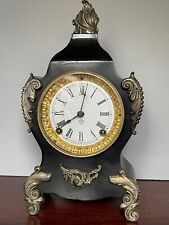 Antique 1904 ANSONIA 8-Day Cast Iron Mantle Clock 