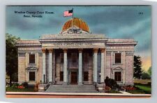 Reno NV-Nevada, Panoramic Washoe County Court House, Antique Vintage Postcard picture