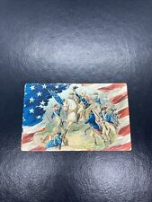 George Washington at Battle of Princeton Embossed Tucks Postcard Saxony 1909 picture