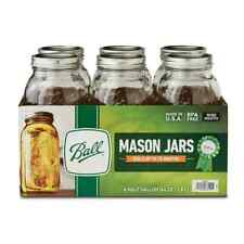 Wide Mouth 64oz Half Gallon Mason Jars with Lids & Bands, 6 Count p picture