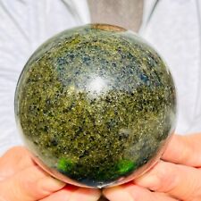2.82lb Large Dark Green Olivine Peridot Crystals Sphere Gemstone Healing Reiki picture