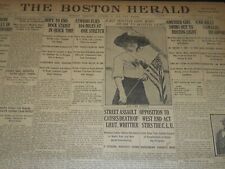 1911 AUGUST 21 THE BOSTON HERALD -AT WOOD FLIES 104 MILES AT ONE STRETCH- BH 312 picture