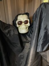 Vintage 1993 Gemmy Motion Grim Reaper Skull Shake Glow Eyes picture