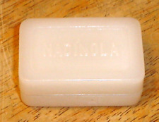 Vintage Embossed White Milk Glass Nadinola Beauty Cream Jar / Trinket Box w/ Lid picture