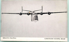 CORONADO FLYING BOAT U.S. Navy WWII Official Photo Card Vtg 1940s Plane Bomber picture
