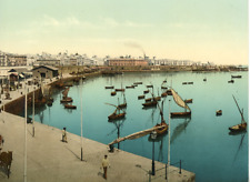 Cadiz. Dock Overview.  Vintage PC photochromy photochromie, vintag picture