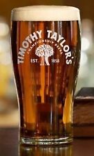 2 Timothy Taylor Beer 20oz Tulip Pint Glasses Brand New Stock Pub Man Cave  picture