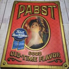 1970s PABST Blue Ribbon Beer GIBSON Girl 3D Blow Mold Embossed Old Time Bar Sign picture