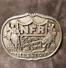 Vintage 1983 Hesston NFR Belt Buckle- 25th Anniversary Series picture