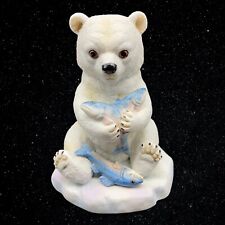 1982 Roman Inc The Baby Bear Picnic Polar Bear Figurine 5”T 3.5”W picture