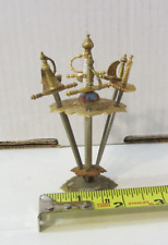 Vintage 6 Metal swords TOLEDO for cocktails appetizers SPAIN metalware w/ stand picture