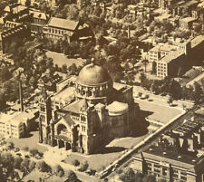 Vtg Rare Jumbo Postcard Co BW 9x7 Aerial St Louis Cathedral & Environs Ephemera picture