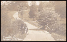 Vassar College, The Walk to Sunset Hill, Poughkeepsie, Real Photo Postcard RPPC picture