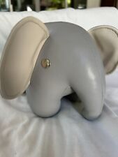 NEW RARE Miffy Dick Bruna Animal Elephant Med Size Plush in Gray Faux Leather picture