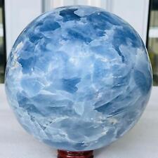Natural Blue Celestite Crystal Sphere Ball Healing Madagascar 3240G picture
