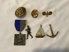 VINTAGE COLLECTABLE Lot of US Military Pins & Nautical Items picture