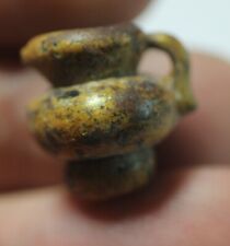 ZURQIEH -as19266- ANCIENT ROMAN GLASS JAR SHAPED BEAD. 100 - 200 A.D picture