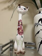 Vintage 1950s 1960s Long Necked Cat Ornament Figurine  picture