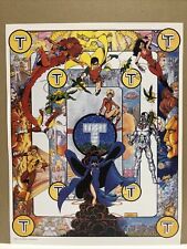 VTG 1983 TEEN TITANS DC COMICS CYBORG ROBIN GEORGE PEREZ PROMO POSTER 23” X 18” picture
