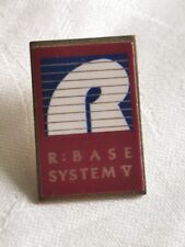 Vintage R BASE System V Metal Enamel Lapel Shirt Hat Pin picture