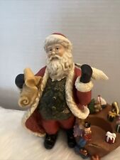 Party lite Christmas Santa checking his list candleholder 7 Inches Tall picture