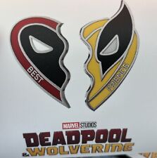 Deadpool and Wolverine Best Friends Heart 2 Enamel Pin Set NIB picture