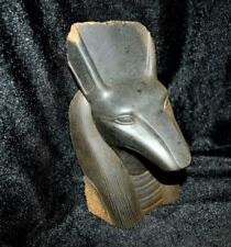 Egyptian God Anubis - Ancient Antique Statue of rare Granite at Pharaonic Era BC picture