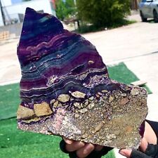 1.54LB Natural beautiful Rainbow Fluorite Crystal Rough stone specimens cure picture