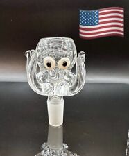 Primium 14mm Clear Thick Glass Octopus Bong Bowl Head Piece Bong Bowl Holder picture