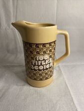 Vintage Seagrams 100 Pipers Scotch Whiskey Ceramic Pitcher MCM brown jug mug picture