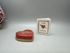 Vintage Arcadia  Miniature Salt Pepper Shakers Valentines Day card Heart Box picture
