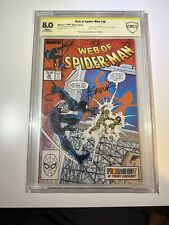 WEB OF SPIDER-MAN 36 (1988) CGC SS 8.0 NEWSSTAND -1ST APP. TOMBSTONE SIGNED picture
