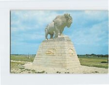 Postcard The Monarch of the Plains Buffalo Statue Fort Hays Kansas USA picture