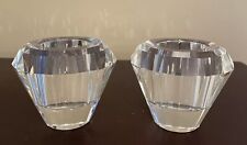 Vtg Lenox Jeweled Ice 3” X 3.5” Glass Votives Set Of  #2 Open Boxes Never Used picture