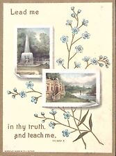 c1880 BIBLE VERSE PSALMS 25 MARCUS WARD & CO LIMITED VICTORIAN TRADE CARD  P4410 picture