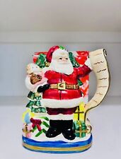 Vintage 1993 Fitz Floyd Christmas Heritage Santa Taper Candle Holder Omnibus OCI picture