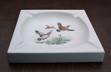 Vintage HYALYN Porcelain HUNTING QUAILS BIRDS 9x9