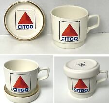 Vintage Citgo Cities Service Mug & Coaster Lid Oil & Gas Petroleum *READ* picture