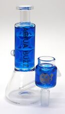 Aqua Buzz water pipe bong with freezable bowl thick glass pipe 5.5' Blue Coldhit picture