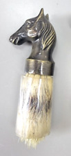 Vintage Rare Shaving Brush, Silvertip Badger w/ Handmade Metal Horse Handle picture