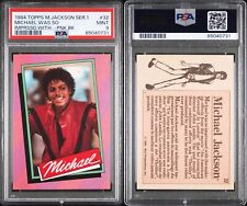 1984 Topps Michael Jackson #32 PINK Back PSA 9 Mint picture