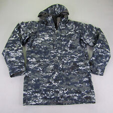 US Navy Jacket Mens Small Long Blue Digital Camo Working Parka Liner Type II/III picture