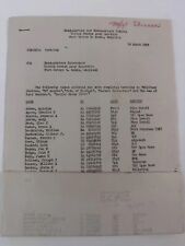 1957 Fort Meade Training List & Correspondence Ephemera picture