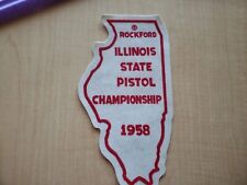 Rickford Illinois State Pistol Champion Felt Patch 1958 picture