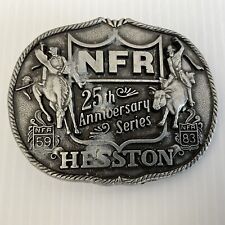 Vintage Belt Buckle Hesston NFR 25th Anniversary (1983) First Edition  picture